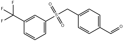 4-(([3-(TRIFLUOROMETHYL)PHENYL]SULFONYL)METHYL)BENZALDEHYDE Struktur