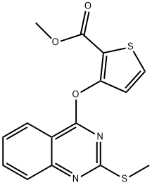 METHYL 3-([2-(METHYLSULFANYL)-4-QUINAZOLINYL]OXY)-2-THIOPHENECARBOXYLATE Struktur