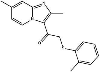 1-(2,7-DIMETHYLIMIDAZO[1,2-A]PYRIDIN-3-YL)-2-[(2-METHYLPHENYL)SULFANYL]-1-ETHANONE Struktur