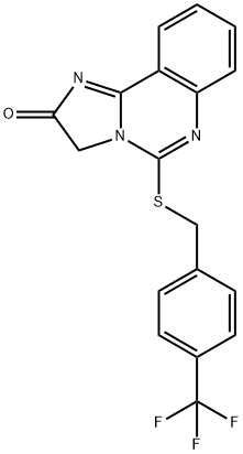 5-([4-(TRIFLUOROMETHYL)BENZYL]SULFANYL)IMIDAZO[1,2-C]QUINAZOLIN-2(3H)-ONE Struktur