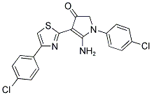 5-AMINO-1-(4-CHLORO-PHENYL)-4-[4-(4-CHLORO-PHENYL)-THIAZOL-2-YL]-1,2-DIHYDRO-PYRROL-3-ONE Struktur