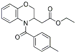 ETHYL 2-[4-(4-METHYLBENZOYL)-3,4-DIHYDRO-2H-1,4-BENZOXAZIN-3-YL]ACETATE Struktur