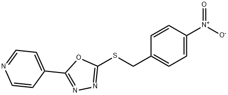 4-(5-[(4-NITROBENZYL)SULFANYL]-1,3,4-OXADIAZOL-2-YL)PYRIDINE Struktur