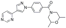 2,6-DIMETHYL-4-[4-(PYRIMIDIN-4-YL)-1H-PYRAZOL-1-YL-BENZOYL]MORPHOLINE Struktur