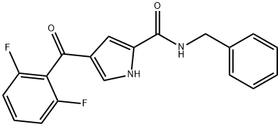 N-BENZYL-4-(2,6-DIFLUOROBENZOYL)-1H-PYRROLE-2-CARBOXAMIDE Struktur