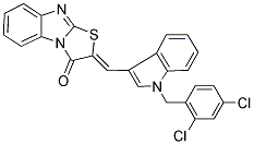 (2Z)-2-{[1-(2,4-DICHLOROBENZYL)-1H-INDOL-3-YL]METHYLENE}[1,3]THIAZOLO[3,2-A]BENZIMIDAZOL-3(2H)-ONE Struktur