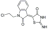 1-(2-CHLOROETHYL)-3-(2-IMINO-4-OXO-1,3-THIAZOLIDIN-5-YLIDENE)-1,3-DIHYDRO-2H-INDOL-2-ONE Struktur