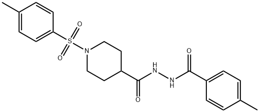 4-METHYL-N'-((1-[(4-METHYLPHENYL)SULFONYL]-4-PIPERIDINYL)CARBONYL)BENZENECARBOHYDRAZIDE Struktur