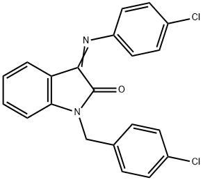 1-(4-CHLOROBENZYL)-3-[(4-CHLOROPHENYL)IMINO]-1,3-DIHYDRO-2H-INDOL-2-ONE Struktur