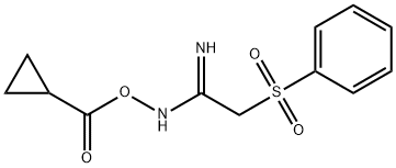 N'-[(CYCLOPROPYLCARBONYL)OXY]-2-(PHENYLSULFONYL)ETHANIMIDAMIDE Struktur