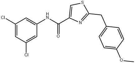 N-(3,5-DICHLOROPHENYL)-2-(4-METHOXYBENZYL)-1,3-THIAZOLE-4-CARBOXAMIDE Struktur