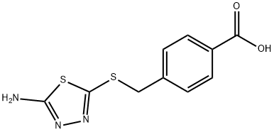 4-(5-AMINO-1,3,4-THIADIAZOLE-2-YLTHIOMETHYL)BENZOIC ACID Struktur