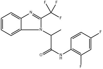 N-(2,4-DIFLUOROPHENYL)-2-[2-(TRIFLUOROMETHYL)-1H-1,3-BENZIMIDAZOL-1-YL]PROPANAMIDE Struktur