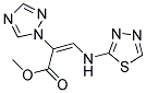 METHYL (E)-3-(1,3,4-THIADIAZOL-2-YLAMINO)-2-(1H-1,2,4-TRIAZOL-1-YL)-2-PROPENOATE Struktur