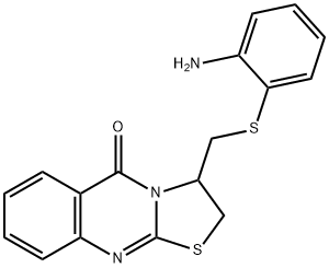 3-([(2-AMINOPHENYL)SULFANYL]METHYL)-2,3-DIHYDRO-5H-[1,3]THIAZOLO[2,3-B]QUINAZOLIN-5-ONE Struktur