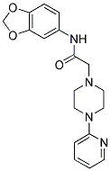 N-BENZO[D]1,3-DIOXOLEN-5-YL-2-(4-(2-PYRIDYL)PIPERAZINYL)ETHANAMIDE Struktur