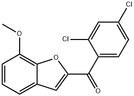 (2,4-DICHLOROPHENYL)(7-METHOXY-1-BENZOFURAN-2-YL)METHANONE Struktur