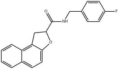 N-(4-FLUOROBENZYL)-1,2-DIHYDRONAPHTHO[2,1-B]FURAN-2-CARBOXAMIDE Struktur