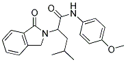 N-(4-METHOXYPHENYL)-4-METHYL-2-(1-OXO-1,3-DIHYDRO-2H-ISOINDOL-2-YL)PENTANAMIDE Struktur