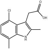 (4-CHLORO-2,7-DIMETHYL-1H-INDOL-3-YL)-ACETIC ACID Struktur