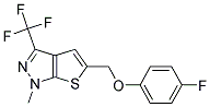 4-FLUOROPHENYL [1-METHYL-3-(TRIFLUOROMETHYL)-1H-THIENO[2,3-C]PYRAZOL-5-YL]METHYL ETHER Struktur