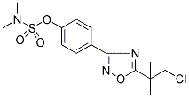 4-[5-(2-CHLORO-1,1-DIMETHYLETHYL)-1,2,4-OXADIAZOL-3-YL]PHENYL-N,N-DIMETHYLSULFAMATE Struktur