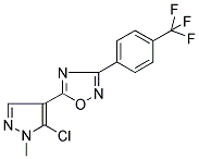 5-(5-CHLORO-1-METHYL-1H-PYRAZOL-4-YL)-3-[4-(TRIFLUOROMETHYL)PHENYL]-1,2,4-OXADIAZOLE Struktur