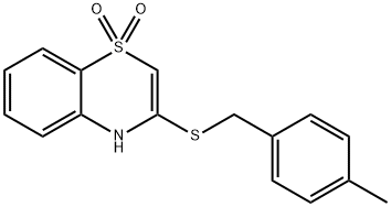 3-[(4-METHYLBENZYL)SULFANYL]-1LAMBDA6,4-BENZOTHIAZINE-1,1(4H)-DIONE Struktur