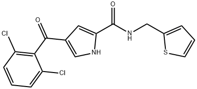 4-(2,6-DICHLOROBENZOYL)-N-(2-THIENYLMETHYL)-1H-PYRROLE-2-CARBOXAMIDE Struktur