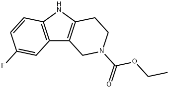 ETHYL 8-FLUORO-1,3,4,5-TETRAHYDRO-2H-PYRIDO[4,3-B]INDOLE-2-CARBOXYLATE Struktur