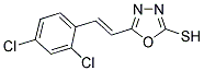 5-[(E)-2-(2,4-DICHLOROPHENYL)ETHENYL]-1,3,4-OXADIAZOL-2-YLHYDROSULFIDE Struktur