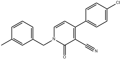 4-(4-CHLOROPHENYL)-1-(3-METHYLBENZYL)-2-OXO-1,2-DIHYDRO-3-PYRIDINECARBONITRILE Struktur