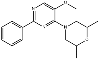 4-(2,6-DIMETHYLMORPHOLINO)-2-PHENYL-5-PYRIMIDINYL METHYL ETHER Struktur