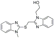 2-(2-([(1-METHYL-1H-BENZIMIDAZOL-2-YL)THIO]METHYL)-1H-BENZIMIDAZOL-1-YL)ETHANOL Struktur