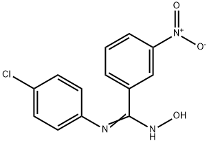 N-(4-CHLOROPHENYL)-N'-HYDROXY-3-NITROBENZENECARBOXIMIDAMIDE Struktur