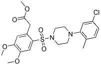 METHYL 2-(2-((4-(5-CHLORO-2-METHYLPHENYL)PIPERAZINYL)SULFONYL)-4,5-DIMETHOXYPHENYL)ACETATE Struktur