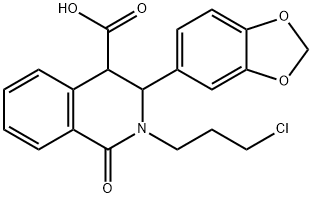 3-(1,3-BENZODIOXOL-5-YL)-2-(3-CHLOROPROPYL)-1-OXO-1,2,3,4-TETRAHYDRO-4-ISOQUINOLINECARBOXYLIC ACID Struktur