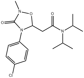 2-[4-(4-CHLOROPHENYL)-2-METHYL-3-OXO-1,2,4-OXADIAZOLAN-5-YL]-N,N-DIISOPROPYLACETAMIDE Struktur