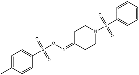 4-(([(4-METHYLPHENYL)SULFONYL]OXY)IMINO)-1-(PHENYLSULFONYL)PIPERIDINE Struktur