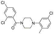 2,4-DICHLOROPHENYL 4-(5-CHLORO-2-METHYLPHENYL)PIPERAZINYL KETONE Struktur