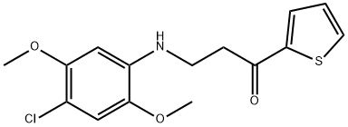 3-(4-CHLORO-2,5-DIMETHOXYANILINO)-1-(2-THIENYL)-1-PROPANONE Struktur