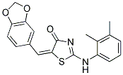 (5E)-5-(1,3-BENZODIOXOL-5-YLMETHYIDLENE)-2-[(2,3-DIMETHYLPHENYL)AMINO]-1,3-THIAZOL-4(5H)-ONE Struktur