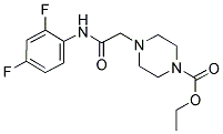 ETHYL 4-((N-(2,4-DIFLUOROPHENYL)CARBAMOYL)METHYL)PIPERAZINECARBOXYLATE Struktur