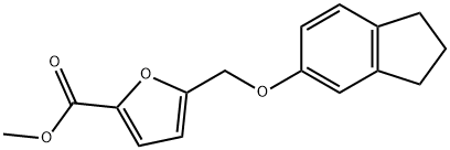 5-(INDAN-5-YLOXYMETHYL)-FURAN-2-CARBOXYLIC ACID METHYL ESTER Struktur