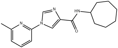 N-CYCLOHEPTYL-1-(6-METHYL-2-PYRIDINYL)-1H-IMIDAZOLE-4-CARBOXAMIDE Struktur