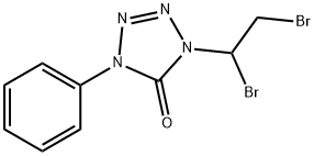 1-(1,2-DIBROMOETHYL)-4-PHENYL-1,4-DIHYDRO-5H-TETRAAZOL-5-ONE Struktur