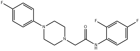 N-(2,4-DIFLUOROPHENYL)-2-[4-(4-FLUOROPHENYL)PIPERAZINO]ACETAMIDE Struktur