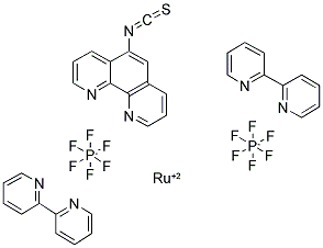 BIS (2,2'-BIPYRIDINE)-(5-ISOTHIOCYANATOPHENANTHROLINE)RUTHENIUM BIS(HEXAFLUOROPHOSPHATE) Struktur