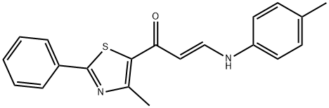 (E)-1-(4-METHYL-2-PHENYL-1,3-THIAZOL-5-YL)-3-(4-TOLUIDINO)-2-PROPEN-1-ONE Struktur