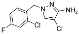 4-CHLORO-1-(2-CHLORO-4-FLUORO-BENZYL)-1H-PYRAZOL-3-YLAMINE Struktur